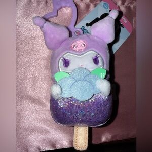 KUROMI, Hello Kitty and Friends Lavender Plush Bag Charm